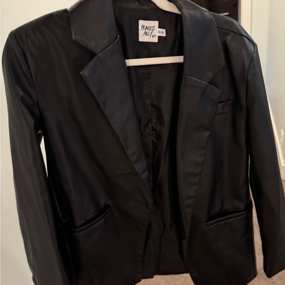 Princess Polly Black Blazer Structured Suit Jacket